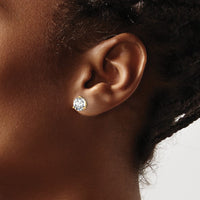 14ky 5ct Lab Grown Diamond VS+ F+ Round Complete Stud Earrings