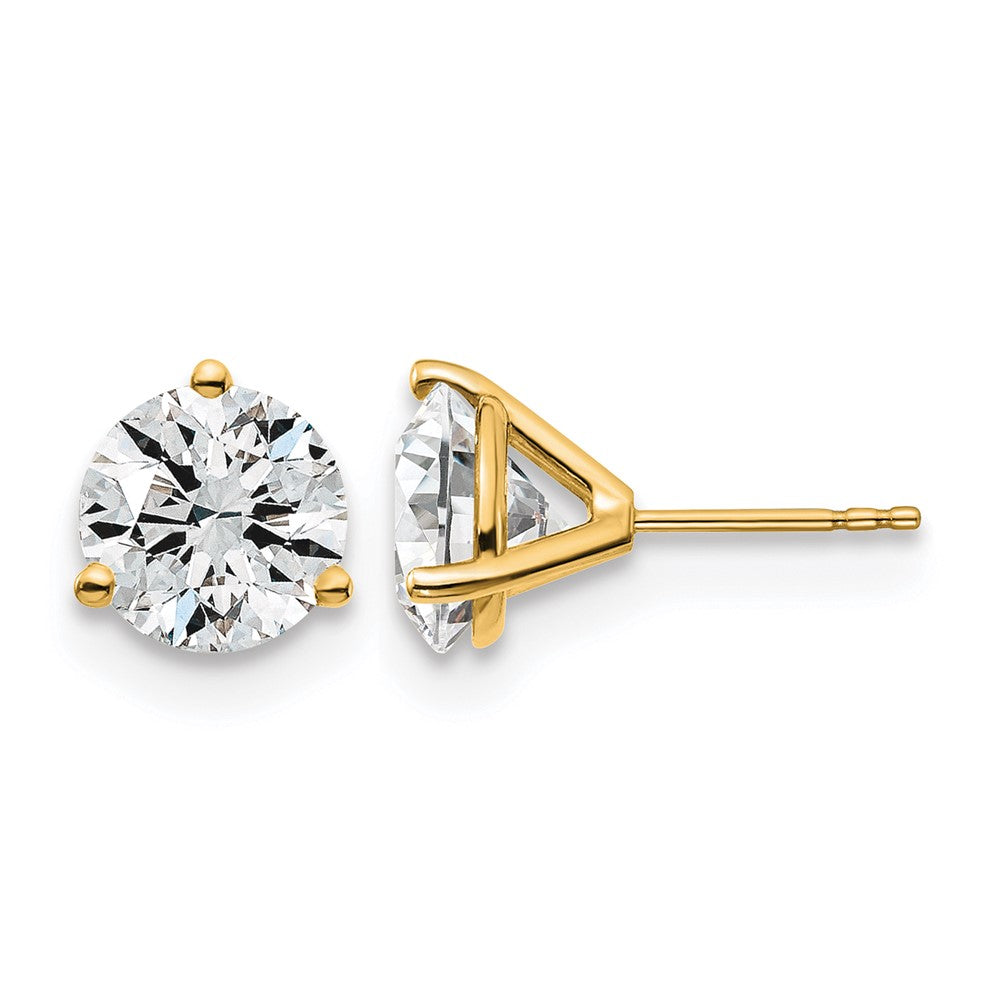 14ky 5ct Lab Grown Diamond VS/SI+ G+ Round Complete Stud Earrings