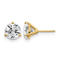 14ky 5ct Lab Grown Diamond VS+ F+ Round Complete Stud Earrings
