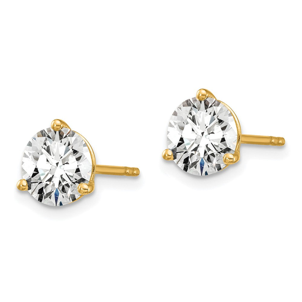 18ky 6ct Lab Grown Diamond VS+ F+ Round Complete Stud Earrings