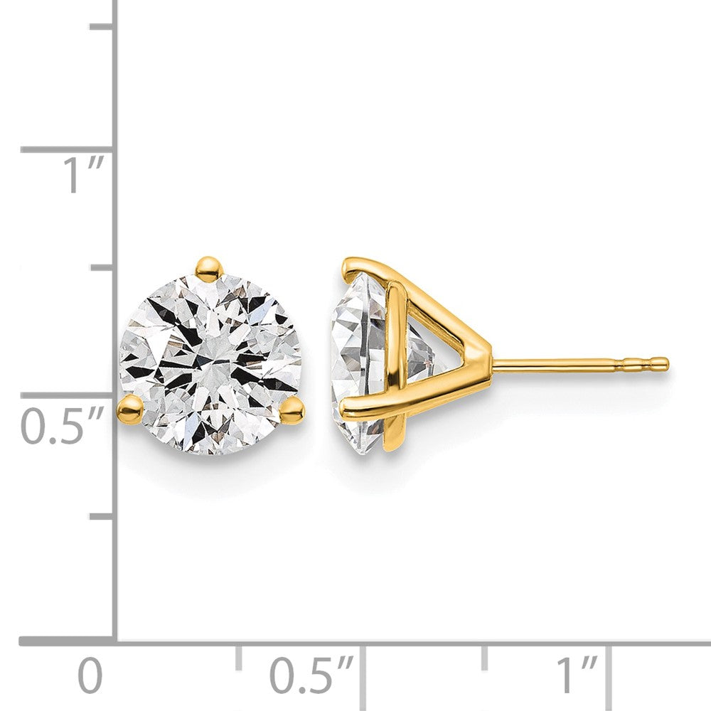 18ky 6ct Cert Lab Grown Diamond VS+ F+ Round Complete Stud Earrings