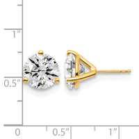 18ky 6ct Lab Grown Diamond VS+ F+ Round Complete Stud Earrings