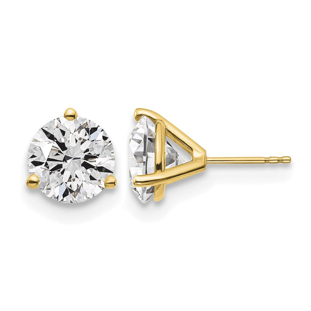 18ky 6ct Lab Grown Diamond VS+ F+ Round Complete Stud Earrings