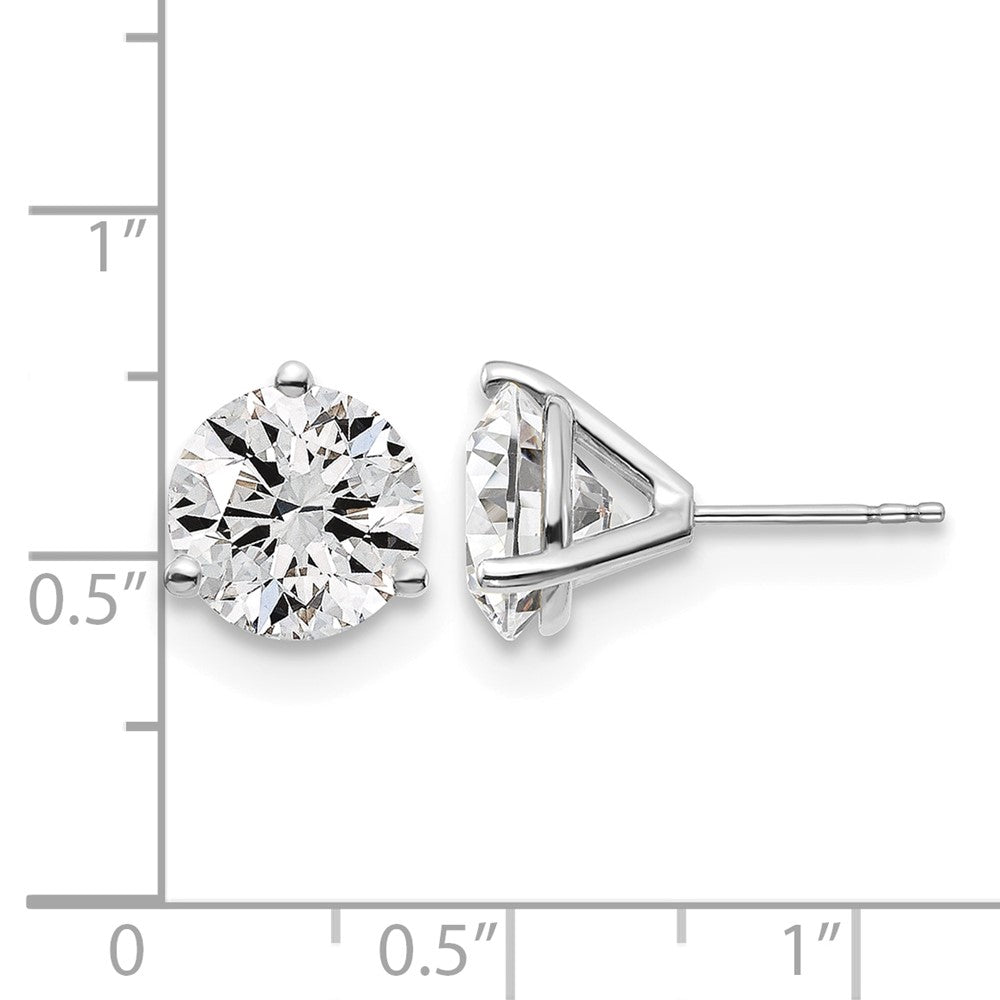 Platinum 6ct Cert Lab Grown Diamond VS+ F+ Round Complete Stud Earrings