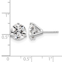 Platinum 6ct Cert Lab Grown Diamond VS+ F+ Round Complete Stud Earrings