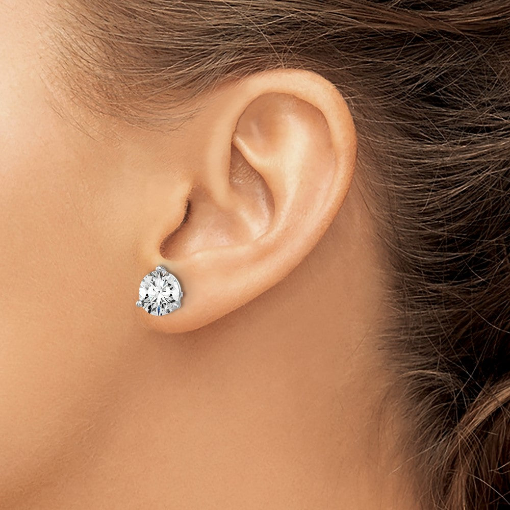 14kw 6ct Lab Grown Diamond VS/SI+ G+ Round Complete Stud Earrings