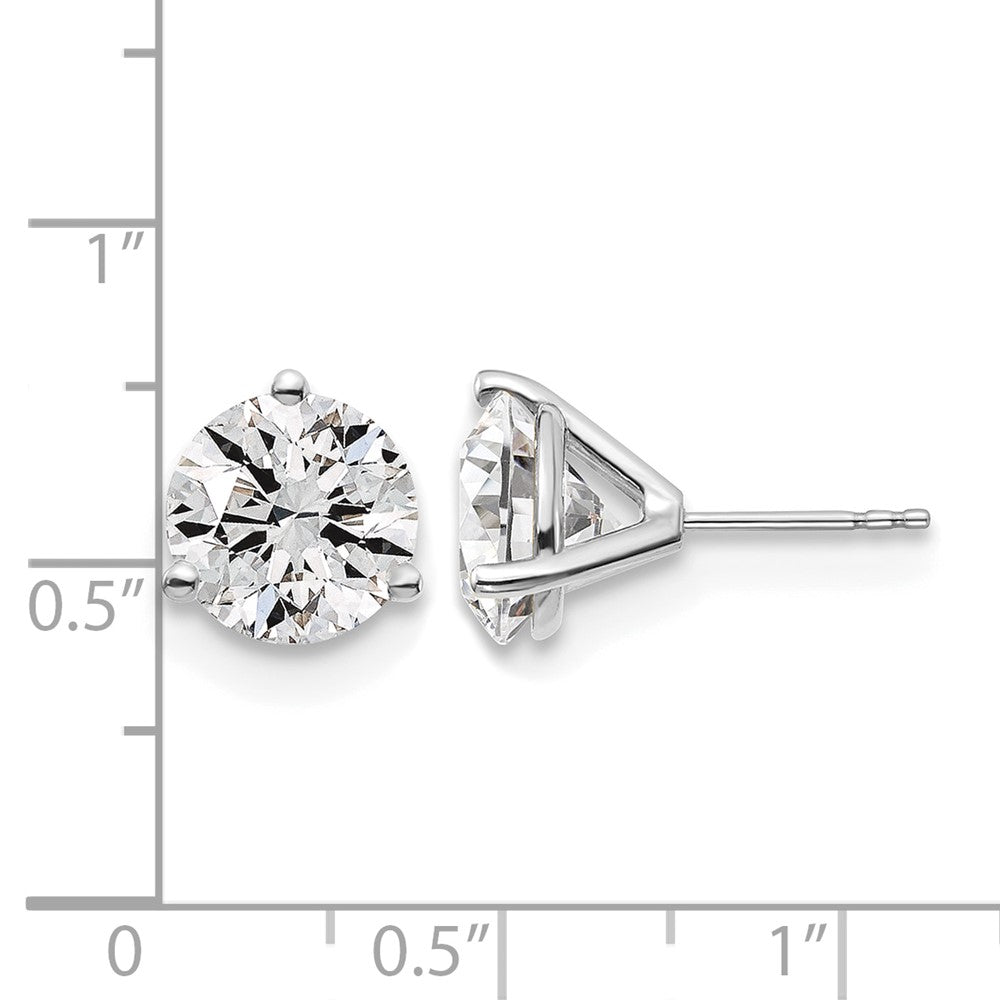 14kw 6ct Lab Grown Diamond VS/SI+ G+ Round Complete Stud Earrings