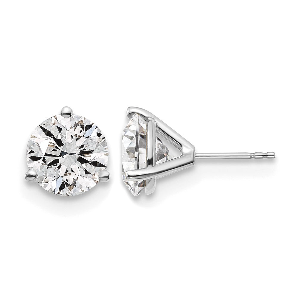 14kw 6ct Lab Grown Diamond VS+ F+ Round Complete Stud Earrings