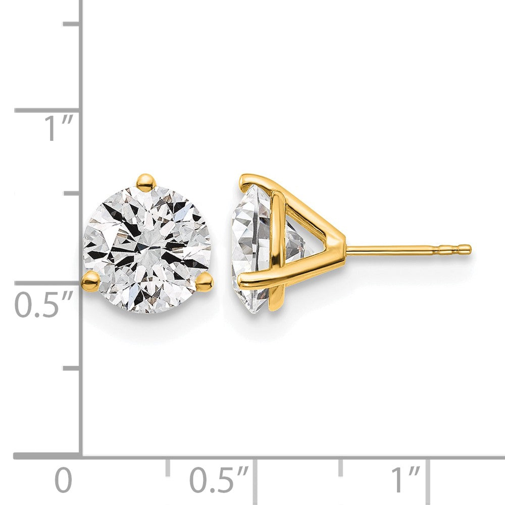 14ky 6ct Lab Grown Diamond VS/SI+ G+ Round Complete Stud Earrings