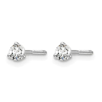 14kw 1/5ct Lab Grown Dia VS/SI+ G+ Round Comp Screwback Stud Earrings