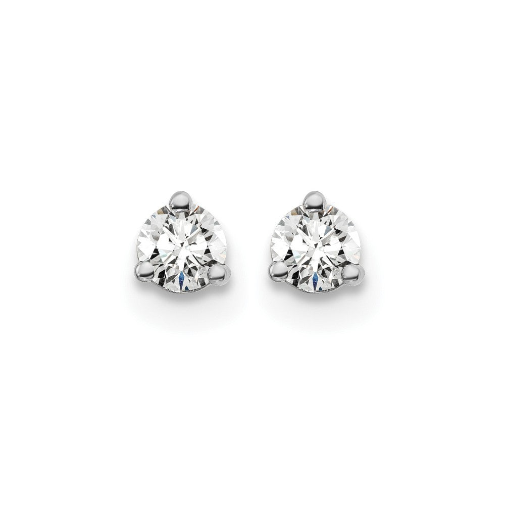 14kw 1/5ct Lab Grown Dia VS+ F+ Round Comp Screwback Stud Earrings