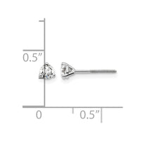 Platinum 1/4ct Lab Grown Dia VS+ F+ Round Comp Screwback Stud Earrings