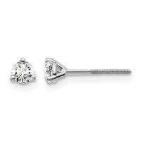 Platinum 1/4ct Cert Lab Grown Dia VS+ F+ Round Comp Screwback Earrings