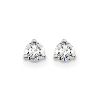 14kw 1/4ct Cert Lab Grown Dia VS+ F+ Round Comp Screwback Stud Earrings