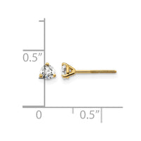 14ky 1/4ct Cert Lab Grown Dia VS/SI+ G+ Comp Screwback Stud Earrings