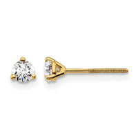 14ky 1/4ct Lab Grown Dia VS/SI+ G+ Round Comp Screwback Stud Earrings