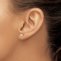 14kw 1/3ct Lab Grown Diamond VS/SI+ G+ Round Comp Screwback Earrings