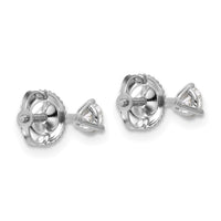 14kw 1/3ct Lab Grown Diamond VS/SI+ G+ Round Comp Screwback Earrings