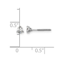 14kw 1/3ct Cert Lab Grown Diamond VS+ F+ Round Comp Screwback Earrings