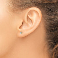 14ky 1/3ct Lab Grown Diamond VS+ F+ Round Comp Screwback Earrings