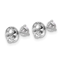 18kw 1/2ct Cert Lab Grown Diamond VS+ F+ Round Comp Screwback Earrings