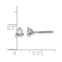 18kw 1/2ct Cert Lab Grown Diamond VS+ F+ Round Comp Screwback Earrings