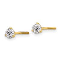 18ky 1/2ct Lab Grown Diamond VS+ F+ Round Comp Screwback Earrings