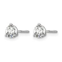 14kw 1/2ct Lab Grown Diamond VS+ F+ Round Comp Screwback Earrings