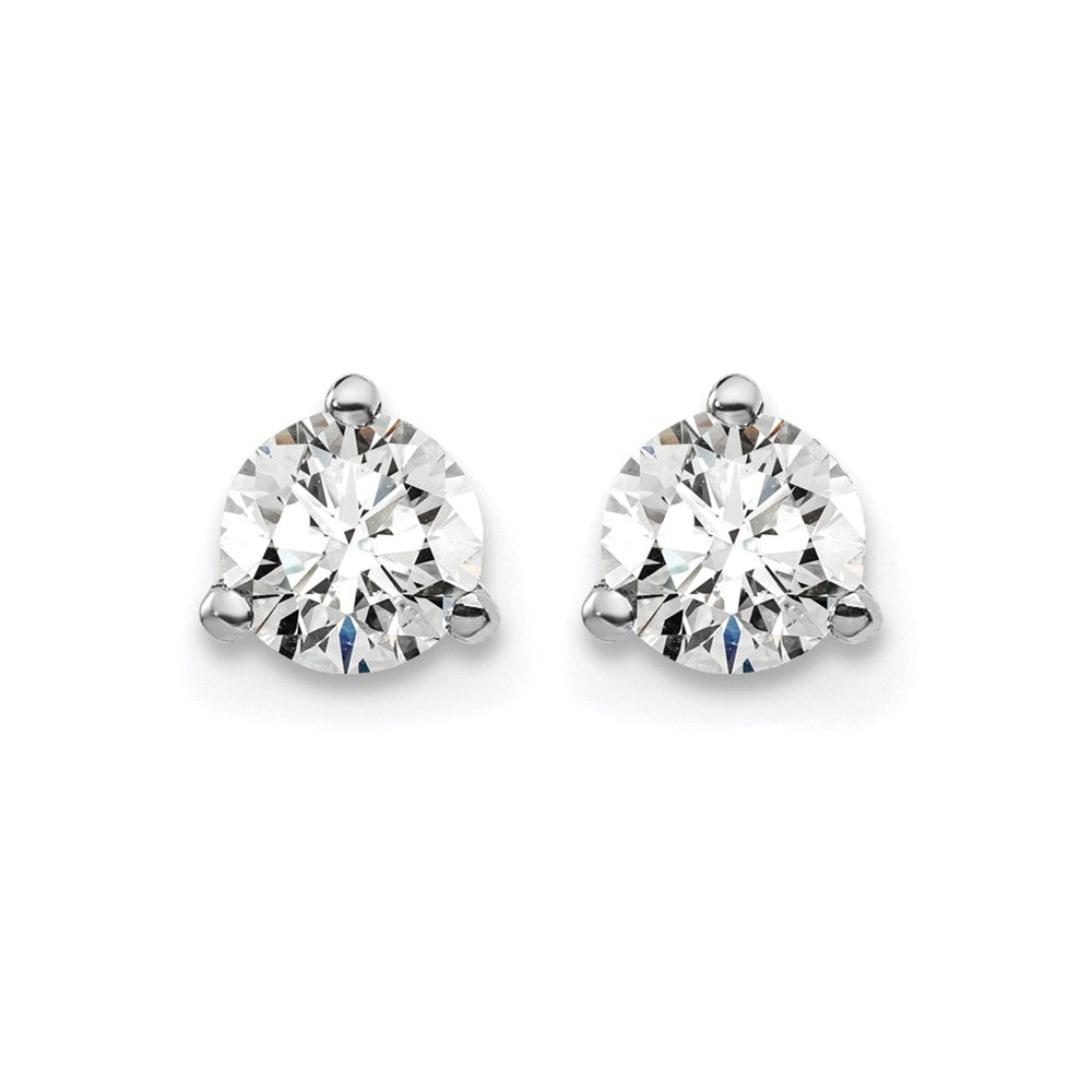 14kw 1/2ct Lab Grown Diamond VS+ F+ Round Comp Screwback Earrings