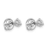 14kw 1/2ct Lab Grown Diamond VS+ F+ Round Comp Screwback Earrings