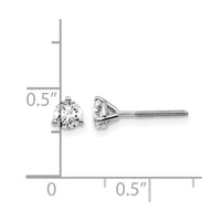 14kw 1/2ct Lab Grown Diamond VS+ F+ Round Comp Screwback Earrings