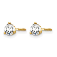14ky 1/2ct Lab Grown Diamond VS/SI+ G+ Round Comp Screwback Earrings