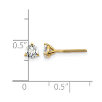 14ky 1/2ct Lab Grown Diamond VS/SI+ G+ Round Comp Screwback Earrings