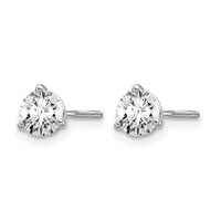 14kw 5/8ct Lab Grown Diamond VS+ F+ Round Complete Screwback Earrings