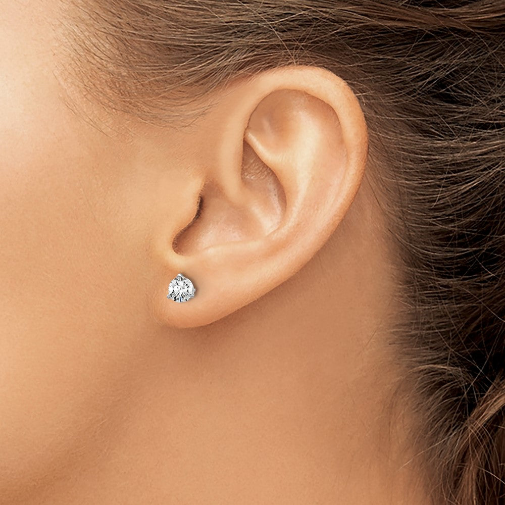 14kw 5/8ct Lab Grown Diamond VS/SI+ G+ Round Comp Screwback Earrings