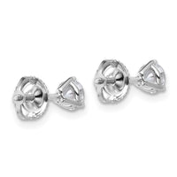 14kw 5/8ct Lab Grown Diamond VS+ F+ Round Complete Screwback Earrings