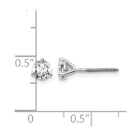 14kw 5/8ct Lab Grown Diamond VS/SI+ G+ Round Comp Screwback Earrings