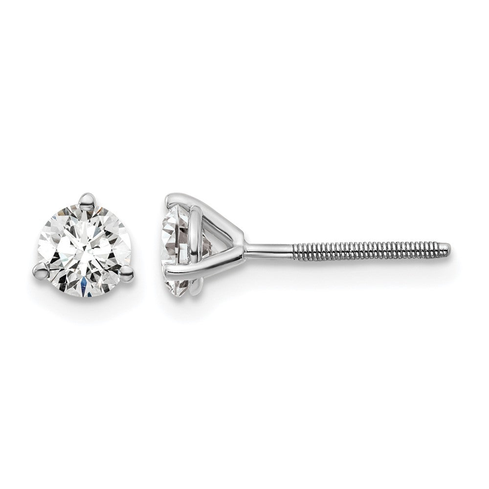 14kw 5/8ct Lab Grown Diamond VS/SI+ G+ Round Comp Screwback Earrings