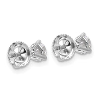 18kw 3/4ct Cert Lab Grown Diamond VS+ F+ Round Comp Screwback Earrings