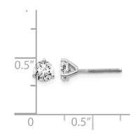 18kw 3/4ct Cert Lab Grown Diamond VS+ F+ Round Comp Screwback Earrings