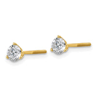 18ky 3/4ct Lab Grown Diamond VS+ F+ Round Complete Screwback Earrings