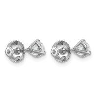 Platinum 3/4ct Lab Grown Dia VS+ F+ Round Comp Screwback Earrings