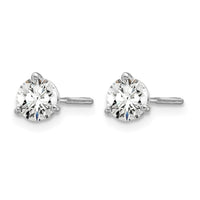 14kw 3/4ct Cert Lab Grown Dia VS/SI+ G+ Round Comp Screwback Earrings