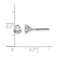 14kw 3/4ct Cert Lab Grown Dia VS/SI+ G+ Round Comp Screwback Earrings