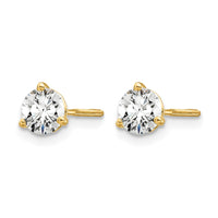 14ky 3/4ct Lab Grown Diamond VS/SI+ G+ Round Comp Screwback Earrings