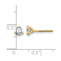 14ky 3/4ct Cert Lab Grown Dia VS/SI+ G+ Round Comp Screwback Earrings