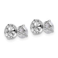 18kw 1ct Lab Grown Diamond VS+ F+ Round Comp Screwback Earrings