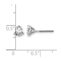 18kw 1ct Lab Grown Diamond VS+ F+ Round Comp Screwback Earrings