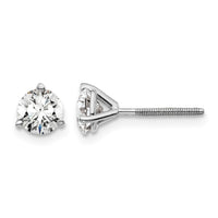 18kw 1ct Lab Grown Diamond VS+ F+ Round Comp Screwback Earrings