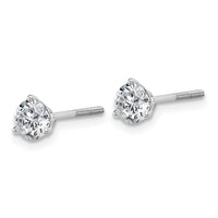 Platinum 1ct Lab Grown Diamond VS+ F+ Round Comp Screwback Earrings
